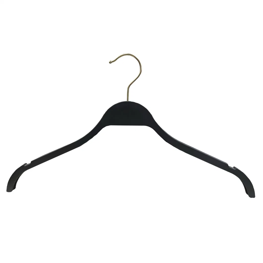 Metal Hook Plastic Women Clothes Traceless Hanger Have Shoulder with Logo Customized