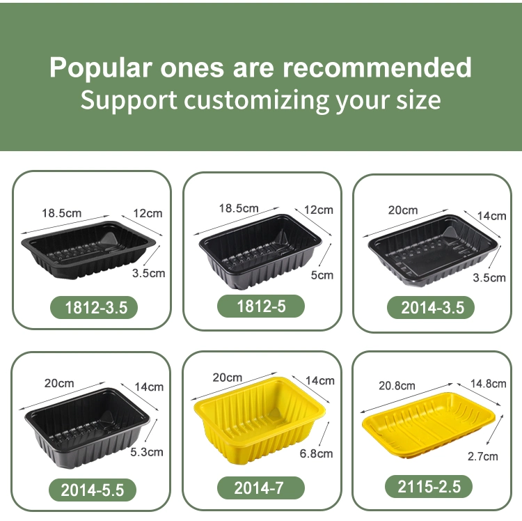 Customized Size Packaging Plastic PP Pet PVC Fish Meat Tray with Sealing