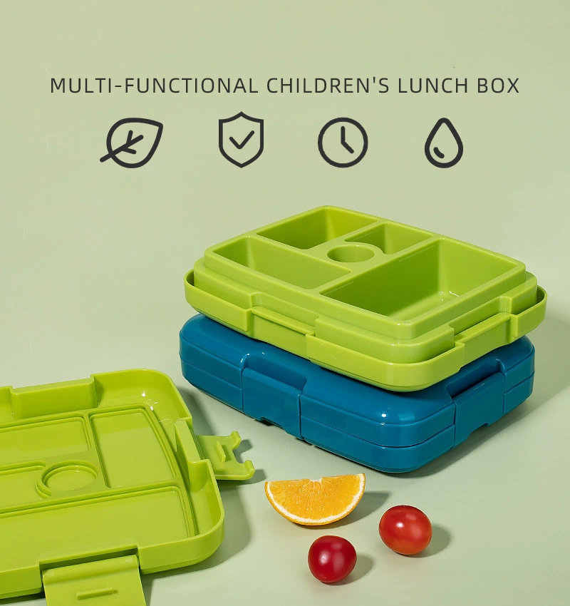 Multi-Function Student Portable Plastic Five Compartment Bento Lunch Box