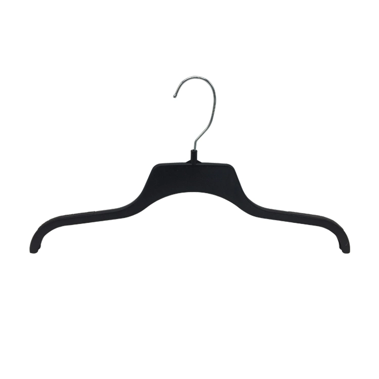 Plastic Top Cloth Hanger for Adult Garment Clothes with Metal Hook and Anti-Slip on Shoulder
