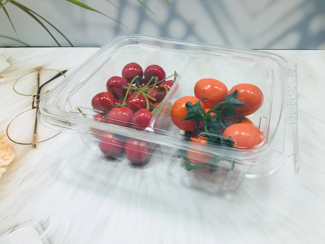 Disposable Plastic Blister Clamshells Fruit Packing Punnets Tomatoes 250 Grams Plastic Packaging